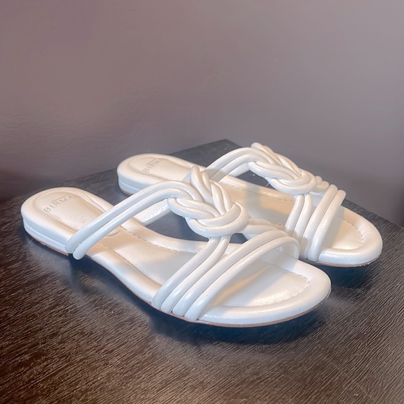 Alexandre Birman Vicky Knotted Slide Sandals - White  size 39 - Picture 1 of 9